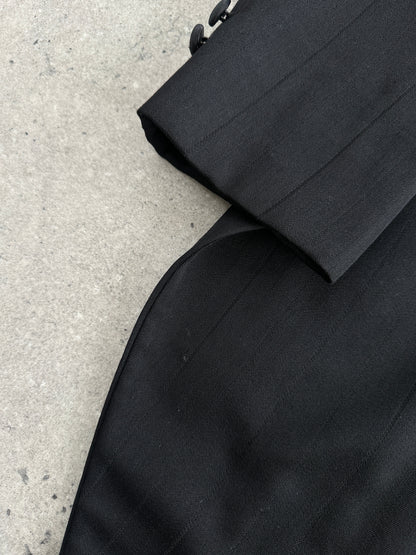 Christian Dior Monsieur 80s Double Breasted Tuxedo Tailcoat Blazer - M