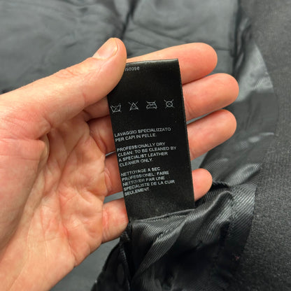 Neil Barrett 00’s Leather + Wool Modular Zip Panelled Biker Jacket - M