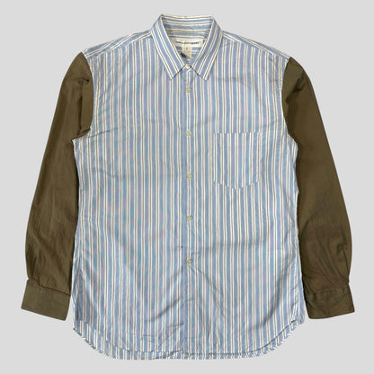 Comme Des Garçons SHIRT 00’s Bi-colour Striped Baby Blue Shirt - M | Default Title, Multicoloured
