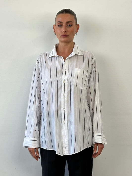 Christian Dior Monsieur Stripe Cotton Shirt - XL