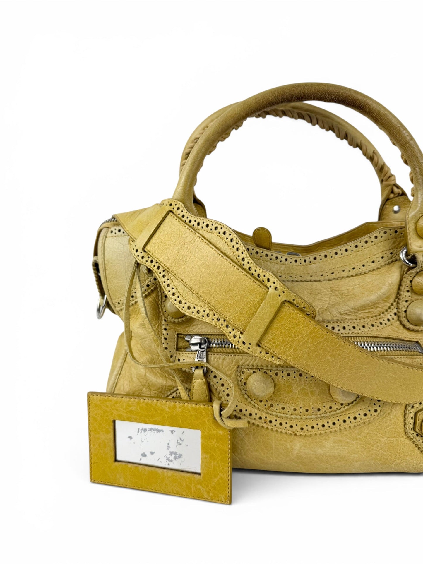 2010 Balenciaga Giant City Punching Hole 2Way Handbag | O/S, Silver