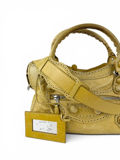 2010 Balenciaga Giant City Punching Hole 2Way Handbag | O/S, Silver