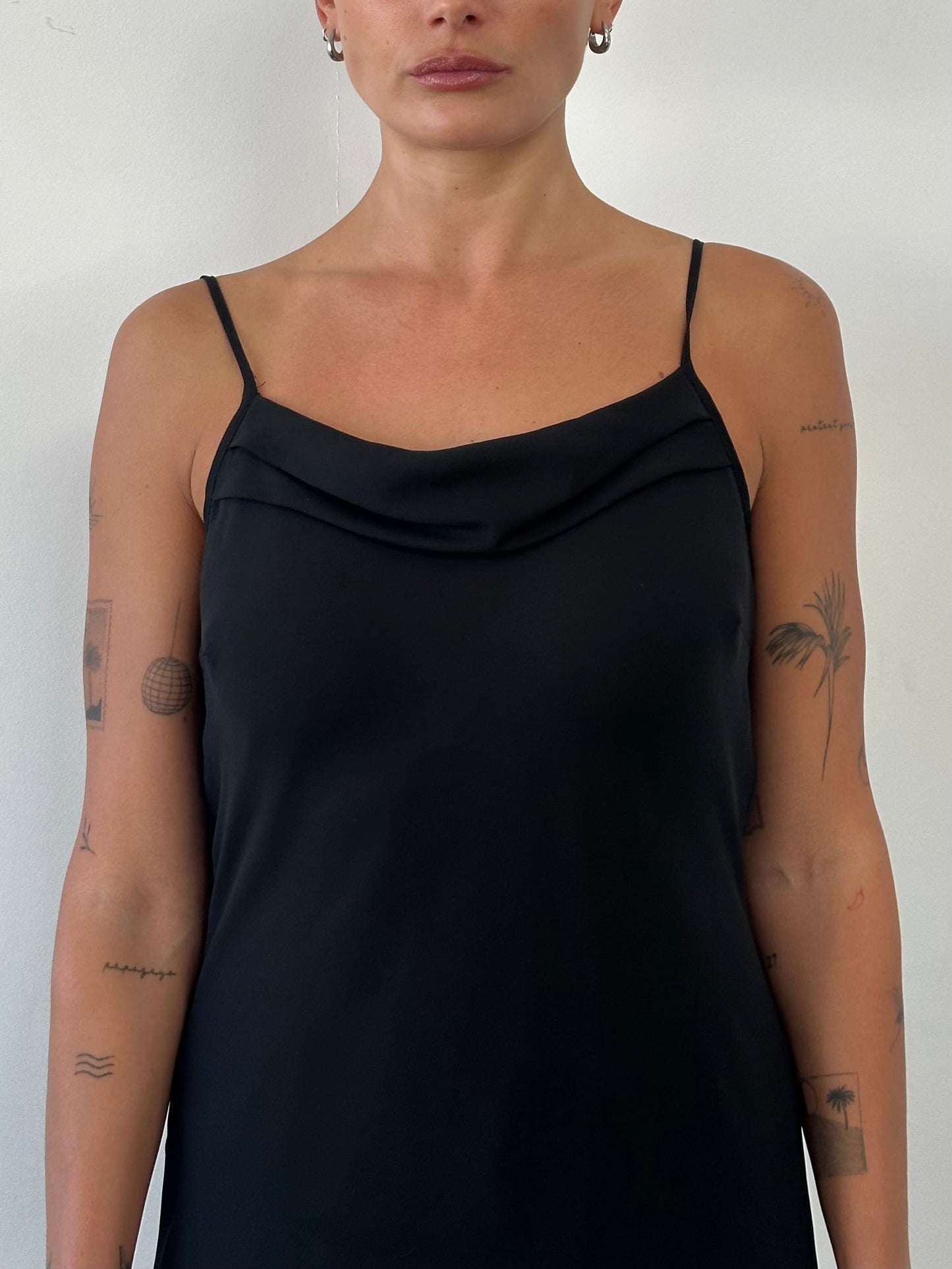 Italian Vintage Cowl Neck Maxi Dress - M