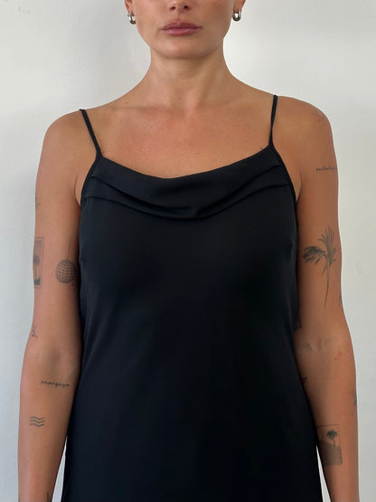 Italian Vintage Cowl Neck Maxi Dress - M