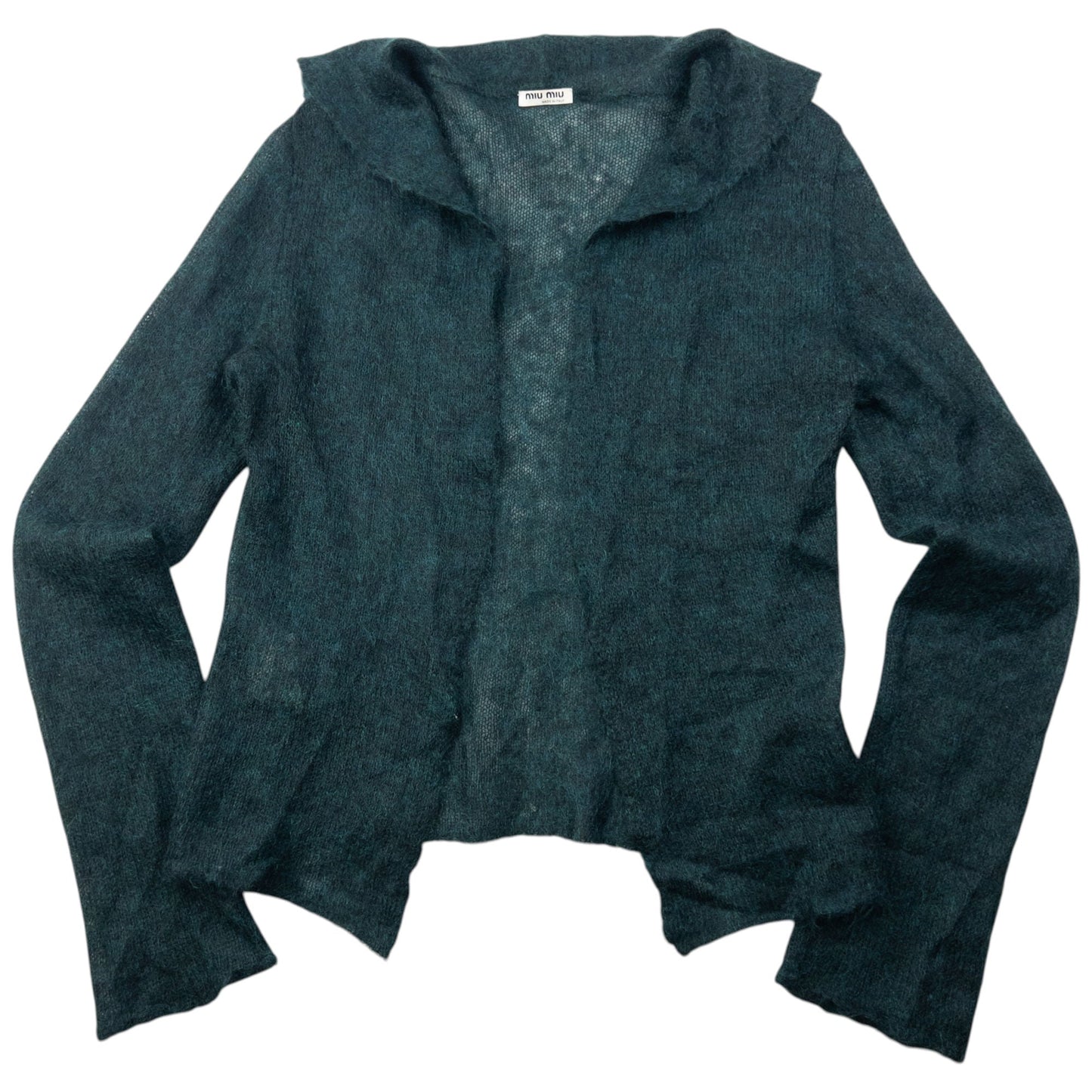 Vintage 2006 Miu Miu Mohair Open Cardigan Womens Size M | Medium, Green