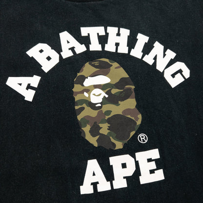Vintage 2000s Bape Camo Logo Graphic T Shirt Size M | Medium, Black