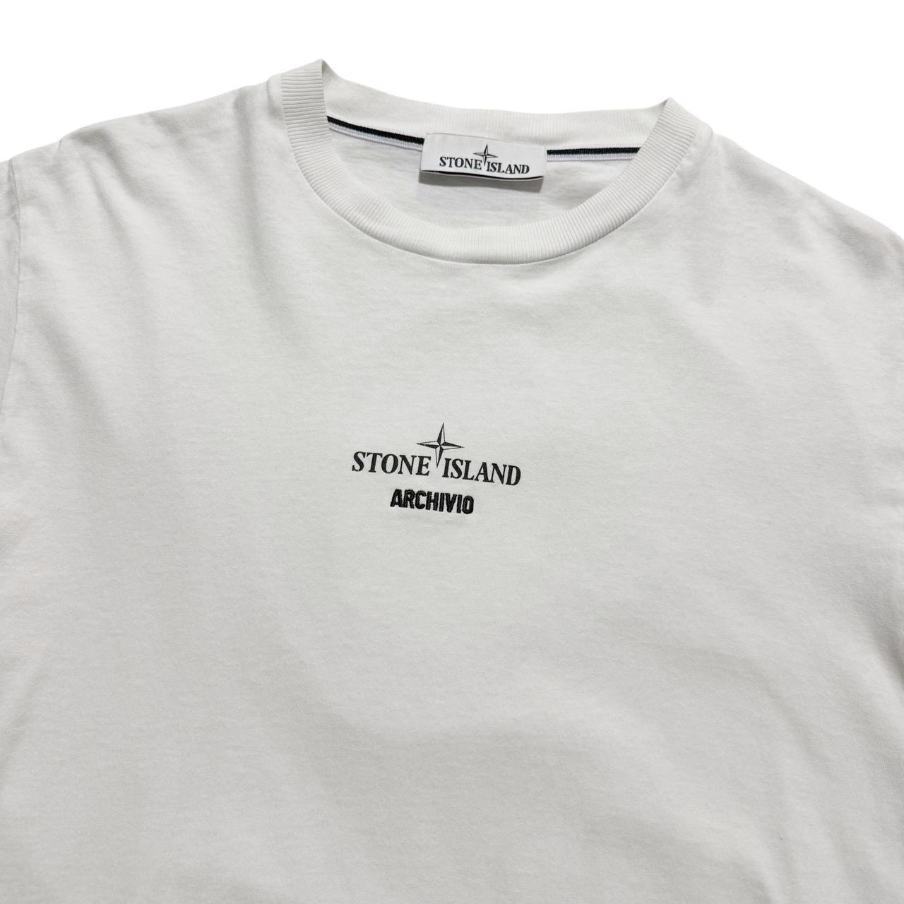 Stone Island Archivo Pure Metal Shell T-Shirt | Medium, White