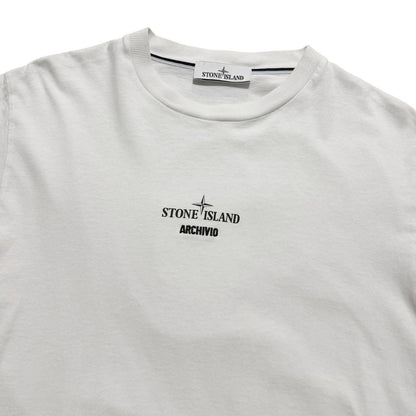 Stone Island Archivo Pure Metal Shell T-Shirt | Medium, White
