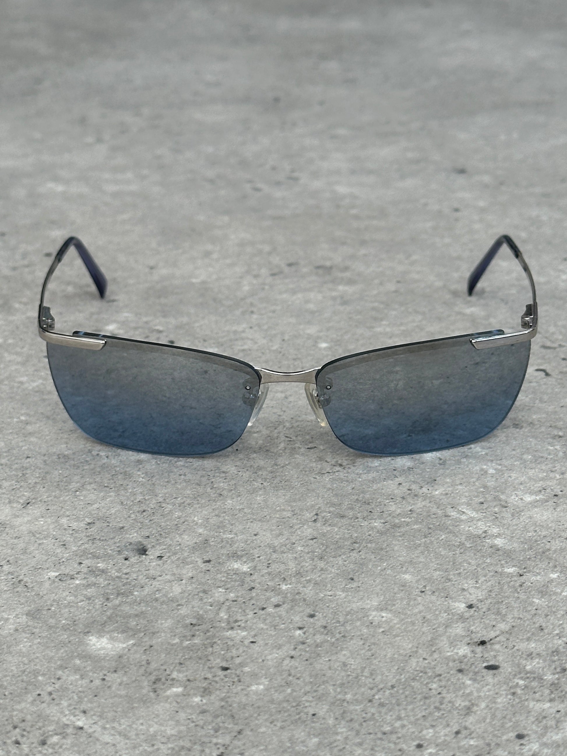 Versace 2000s Rimess Rectangular Sunglasses