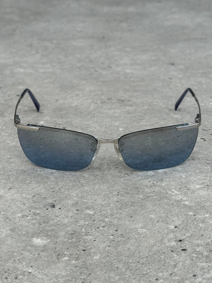 Versace 2000s Rimess Rectangular Sunglasses