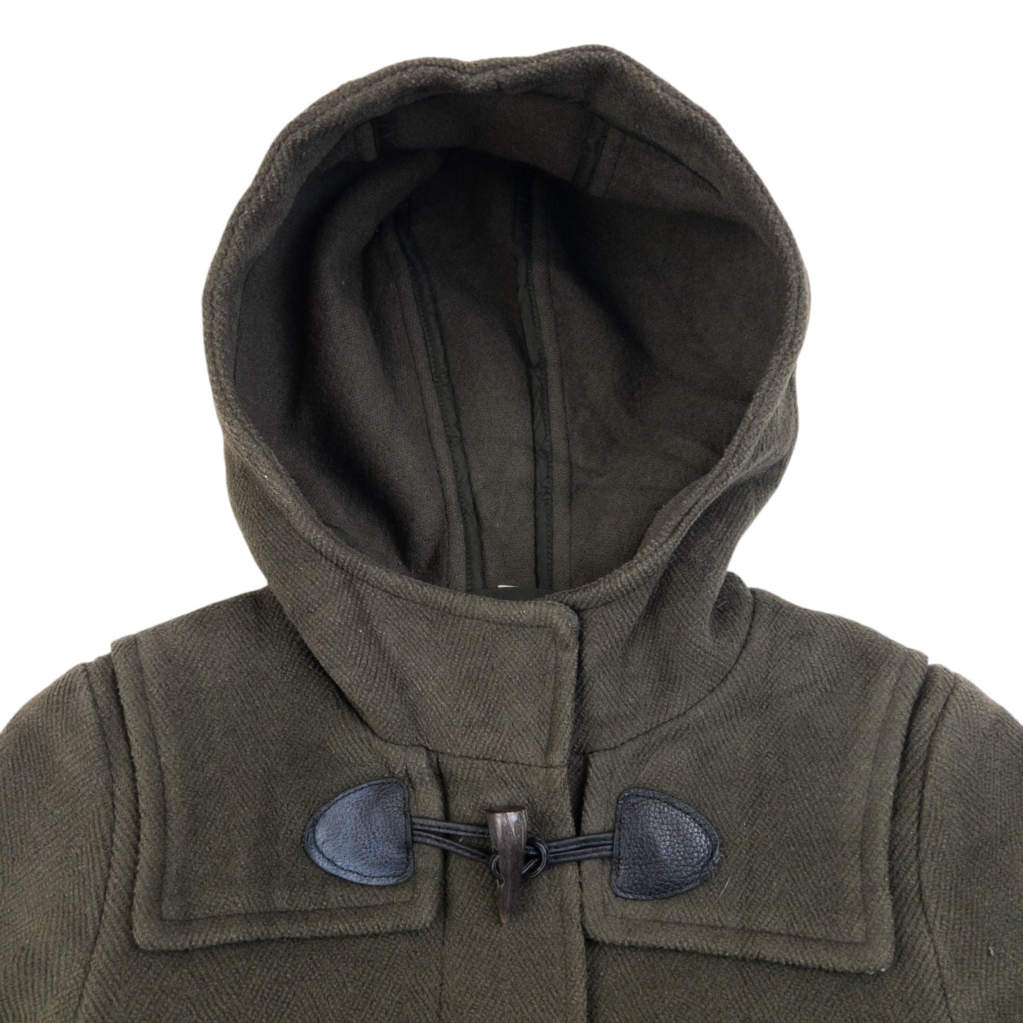 Vintage Burberry Brit Wool Duffle Jacket Womens Size S | O/S, Green