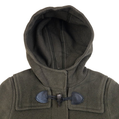 Vintage Burberry Brit Wool Duffle Jacket Womens Size S | O/S, Green
