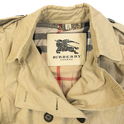 Vintage 2000s Burberry Nova Check Lined Trench Jacket Womens Size S | Small, Beige