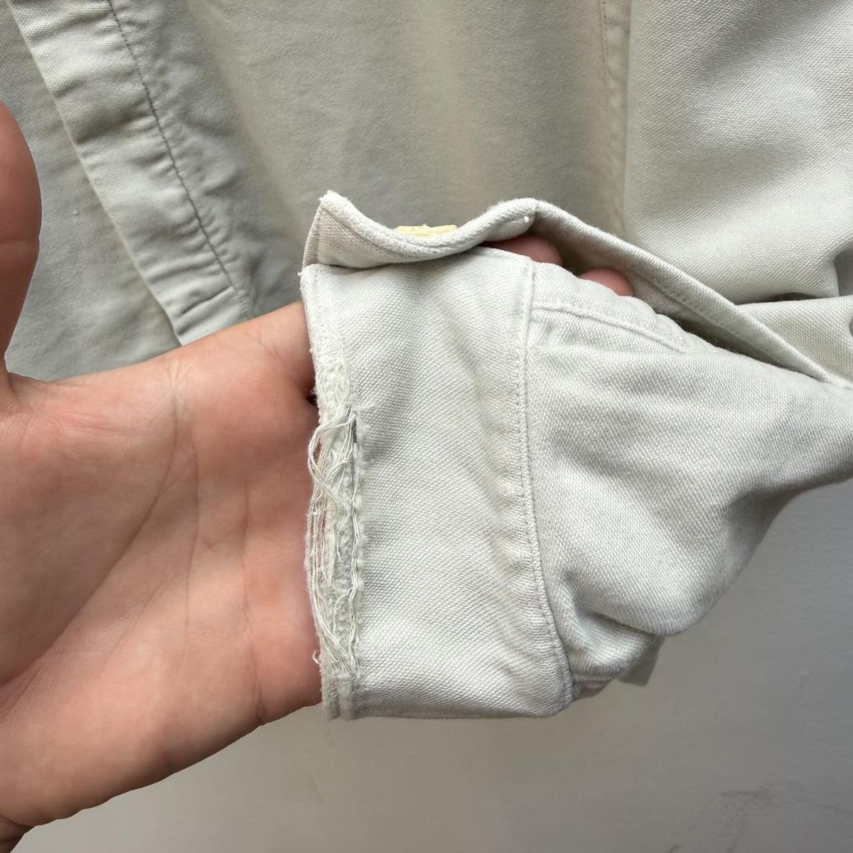 90s Stone Island Moleskin Overshirt Light Grey (L) | Large, Grey