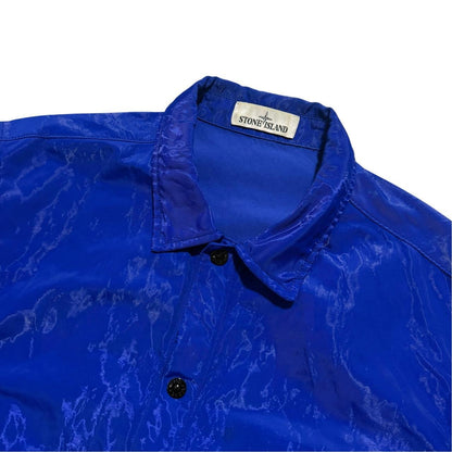 Stone Island Nylon Shimmer Overshirt | XL, Shimmer Blue