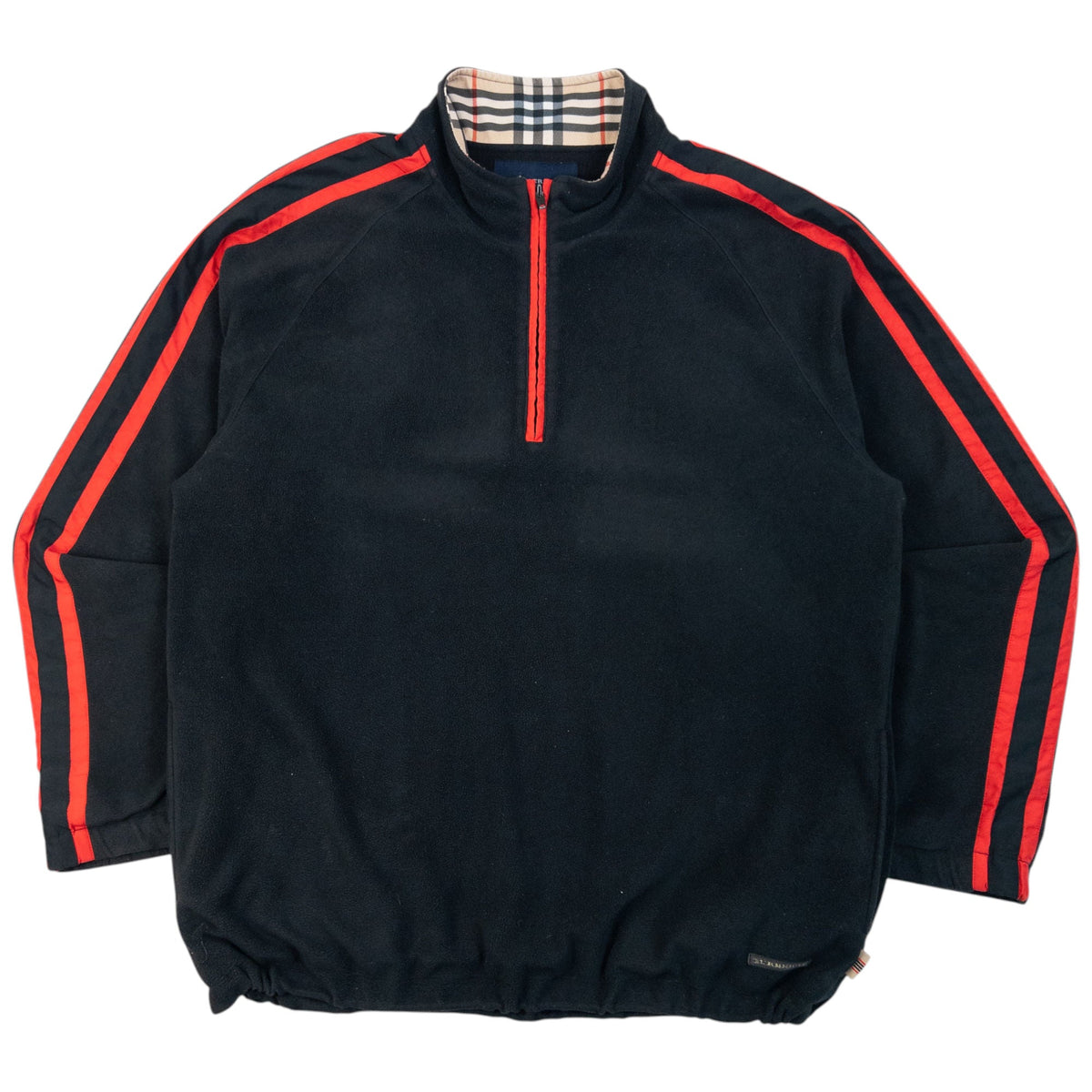 Vintage 2000s Burberry Golf Q Zip Fleece Sweatshirt Size L | Large, Black