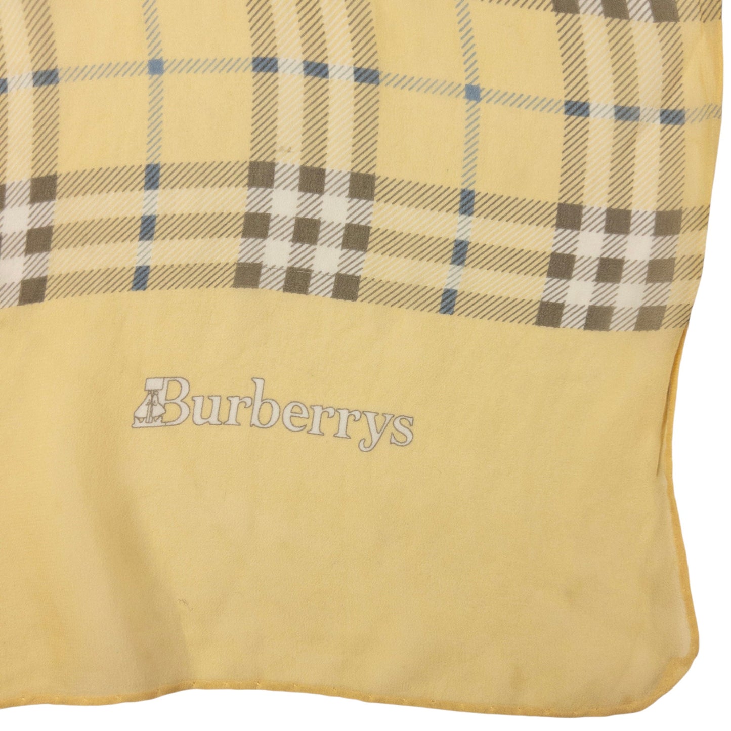 Vintage Burberry Nova Check Sheer Silk Scarf