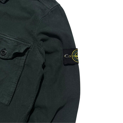 Stone Island Green Cotton Shirt | Large, Green