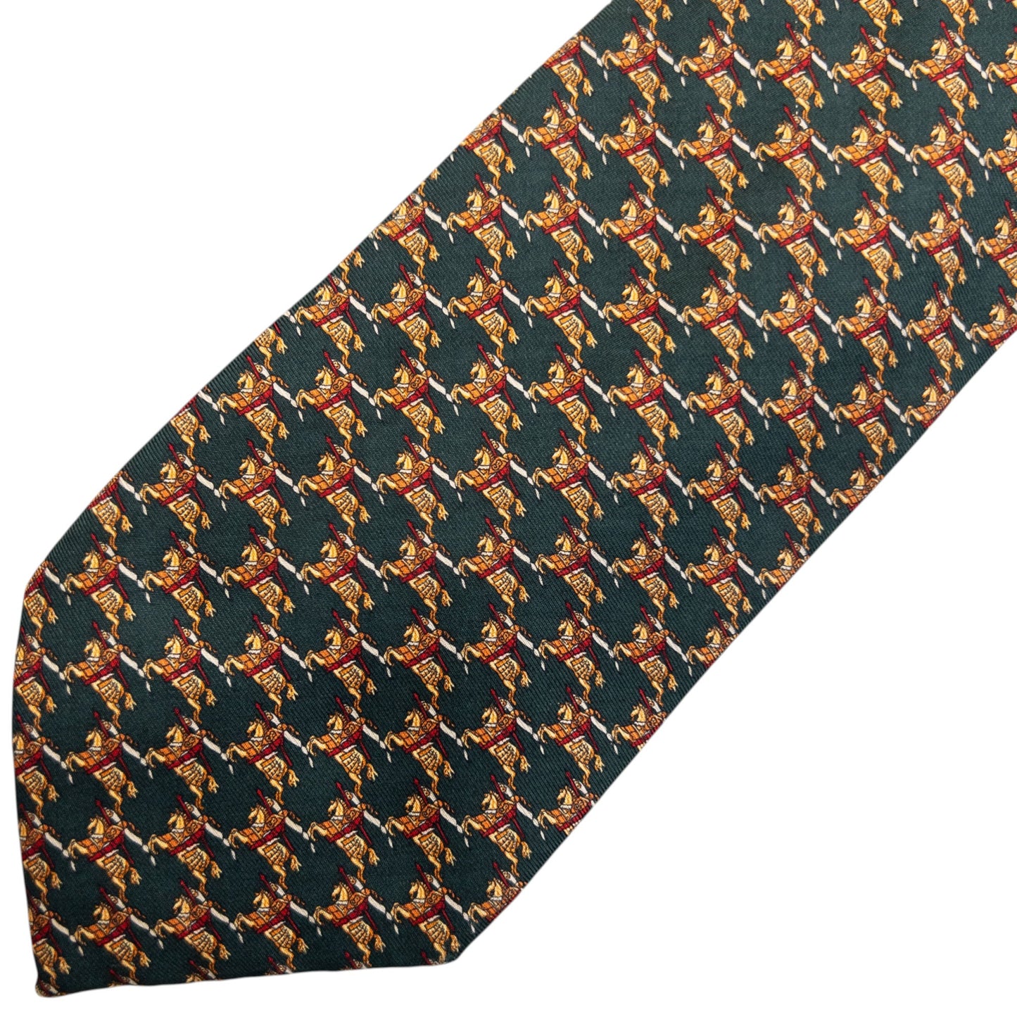 Vintage 90s Burberry Monogram Silk Tie | O/S, Gold