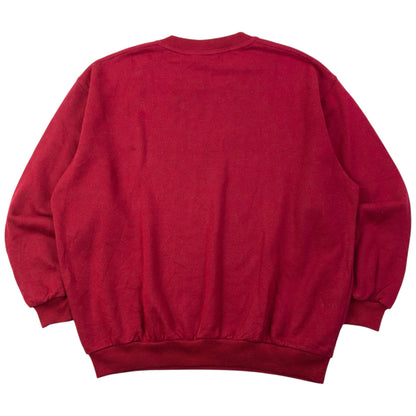 Vintage 90s YSL Yves Saint Laurent Embroidered Sweatshirt Size M | Medium, Red