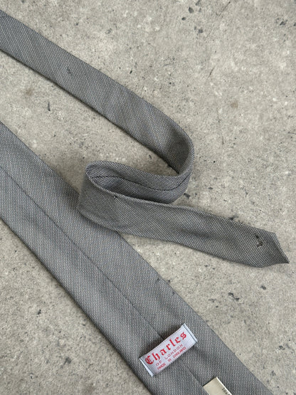 British Vintage 1980s Wool Textured Tie