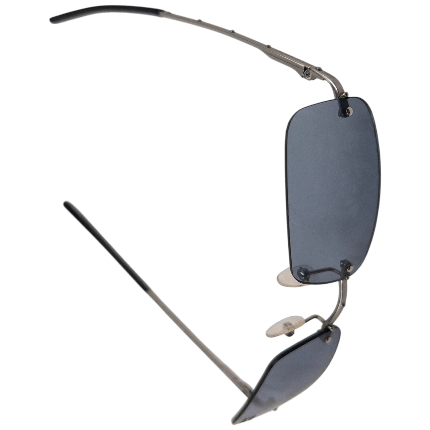 Vintage 1999 Gucci By Tom Ford Studded Rimless Sunglasses | O/S, Blue