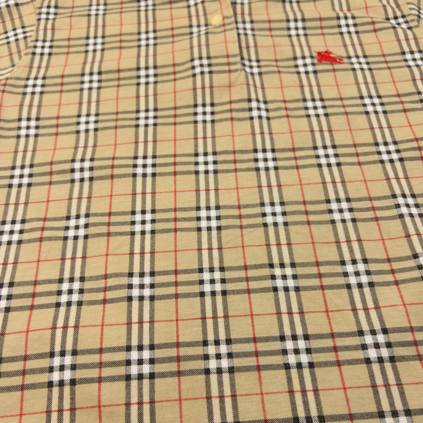 Vintage 90s Burberry Nova Check Polo Shirt Womens Size L | Large, Beige
