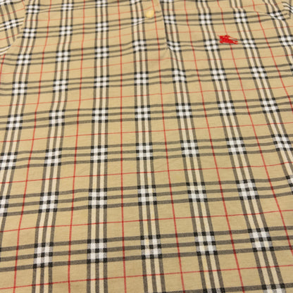 Vintage 90s Burberry Nova Check Polo Shirt Womens Size L | Large, Beige