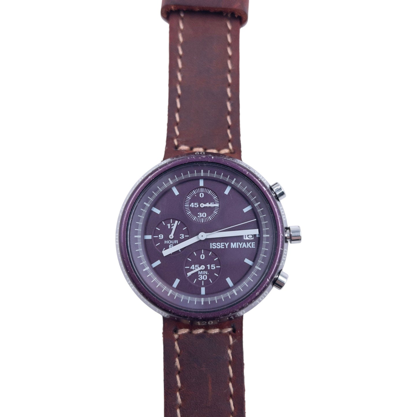 Vintage Issey Miyake Leather Watch | O/S, Brown