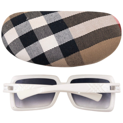 Vintage 2000s Burberry Nova Check Embossed Sunglasses | O/S, Blue