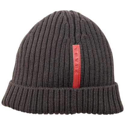 Vintage 2000s Prada Sport Ribbed Knit Beanie Hat | O/S, Brown