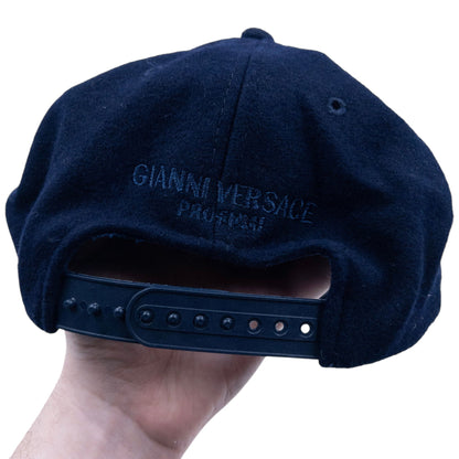 Vintage 2000s Versace Jeans Collection Embroidered Wool Hat | O/S, Navy