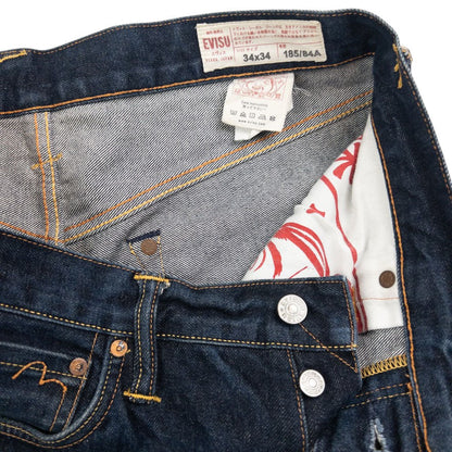 Vintage Evisu Painted Text Daicock Japanese Denim Jeans Size W33