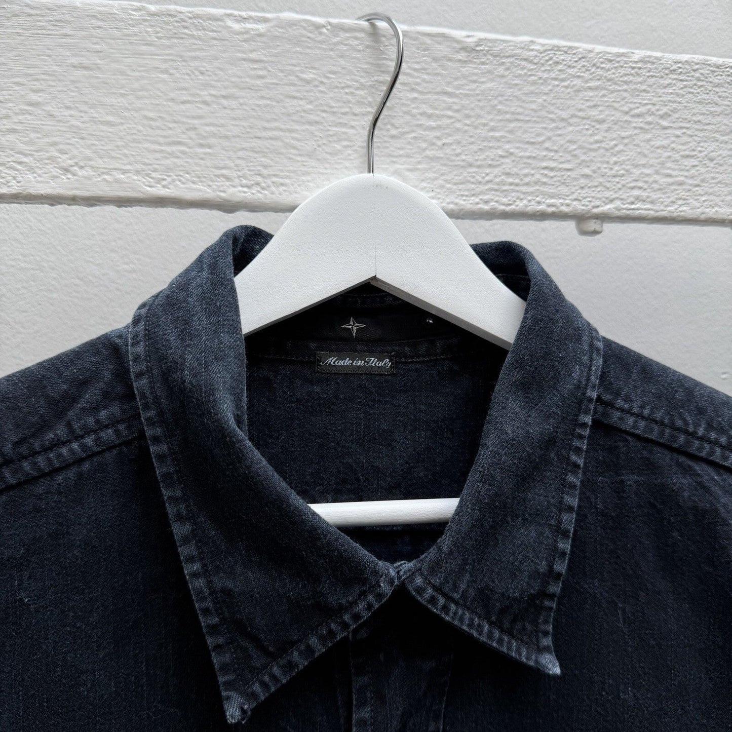 Stone Island Heavy Cotton Button Up Shirt (XL) | Extra Large, Navy