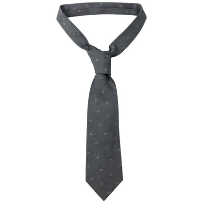 Vintage Gucci Monogram Zigzag Silk Tie