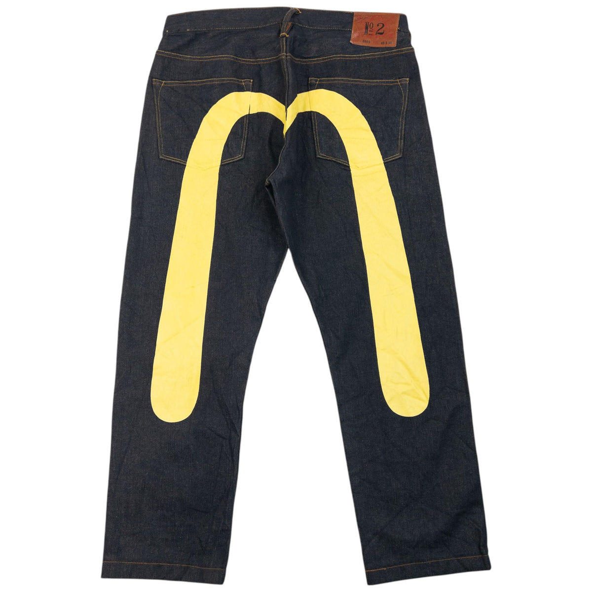 Vintage 2000s Evisu Daicock Japanese Denim Jeans Size W35 | W35, Navy