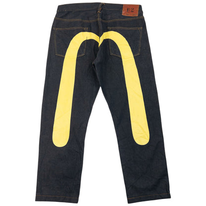 Vintage 2000s Evisu Daicock Japanese Denim Jeans Size W35 | W35, Navy