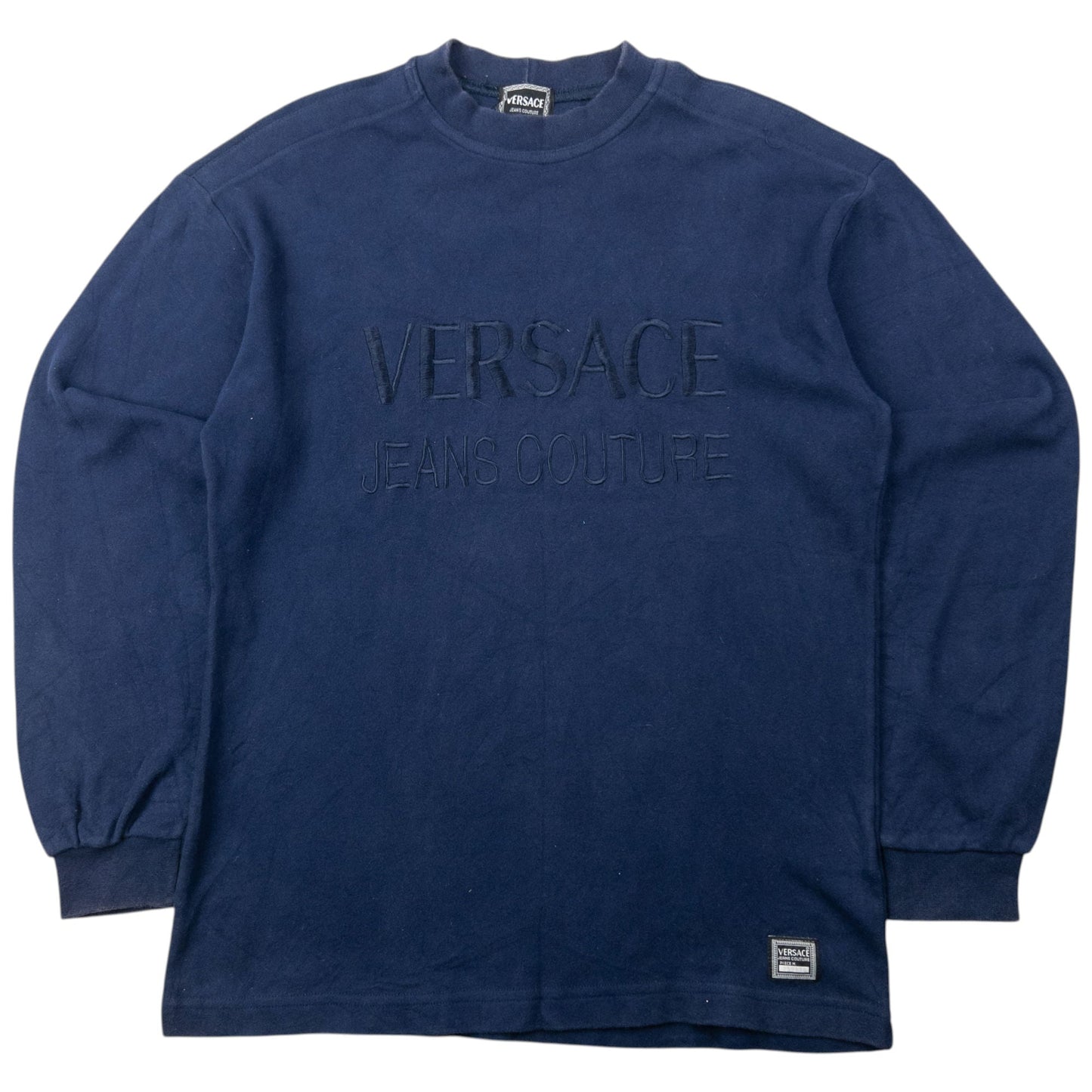 Vintage 2000s Versace Jeans Couture Embroidered Sweatshirt Size S | Small, Navy