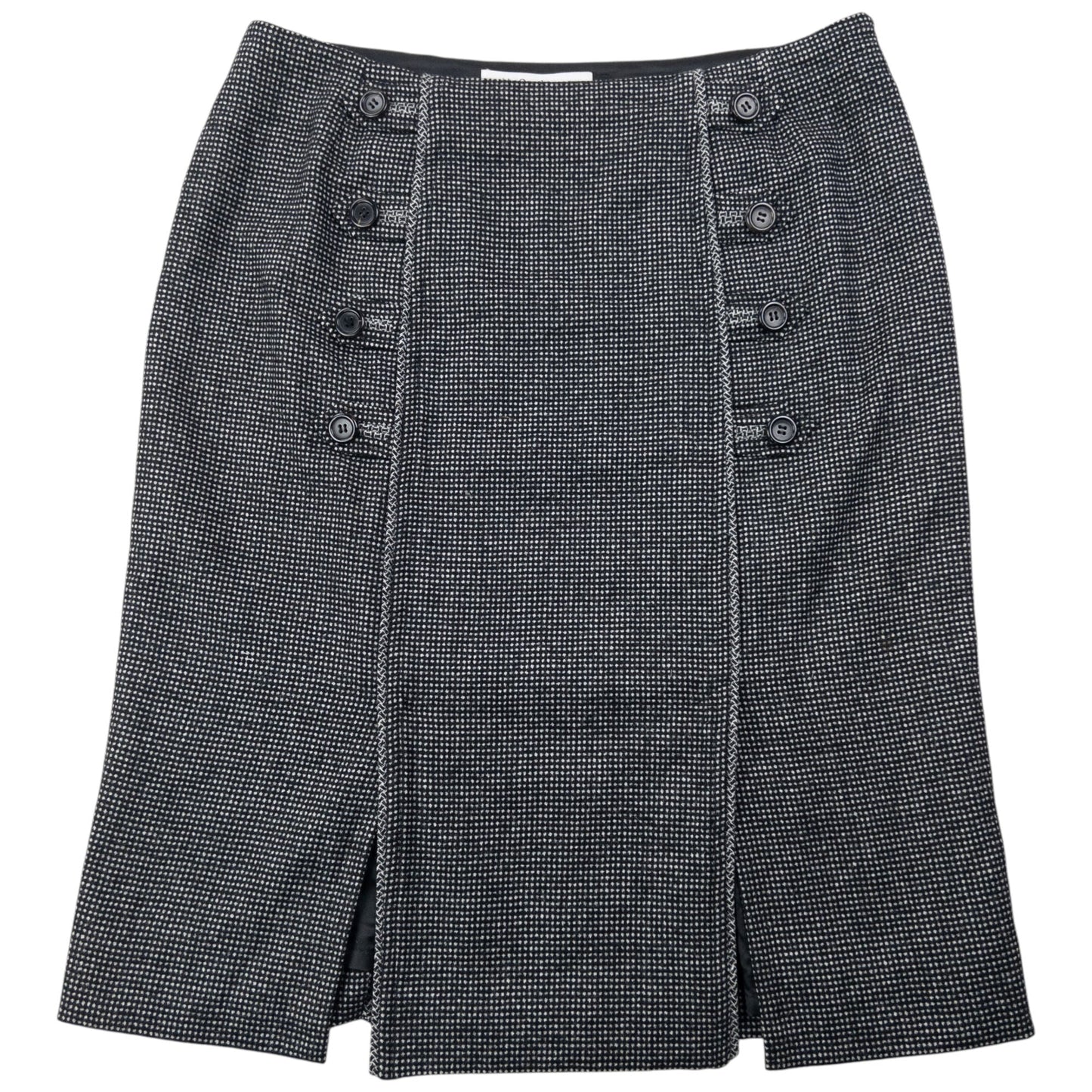 Vintage 2000s YSL Yves Saint Laurent By Tom Ford Button Skirt Womens Size W30 | W30, Black