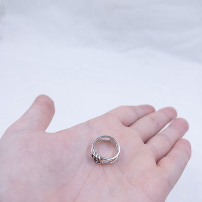 Vintage 2000s Gucci Silver Logo Ring