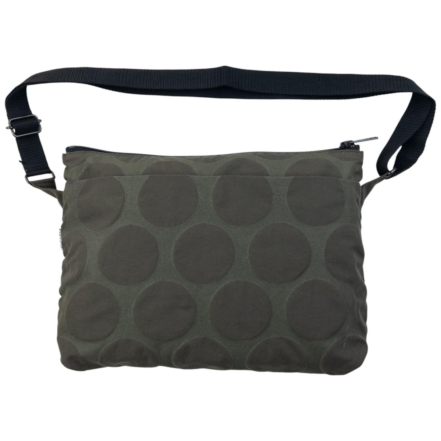 Vintage 2000s Plantation By Issey Miyake Polka Dot Crossbody Bag | O/S, Grey