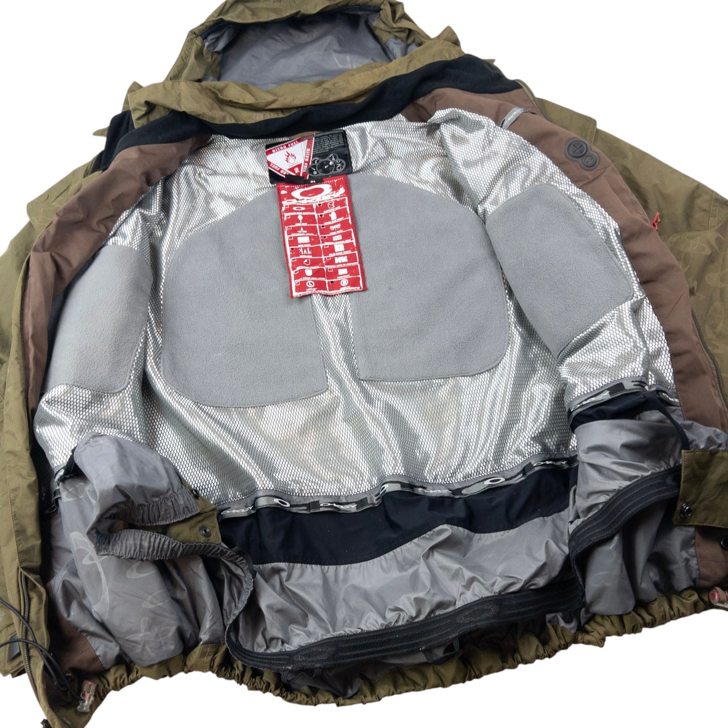 Vintage 90s Oakley Nitro Fuel Zip Up Snowboarding Jacket Size XL | XL, Brown