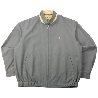 Vintage 90s YSL Yves Saint Laurent Harrington Jacket Size M | Medium, Grey