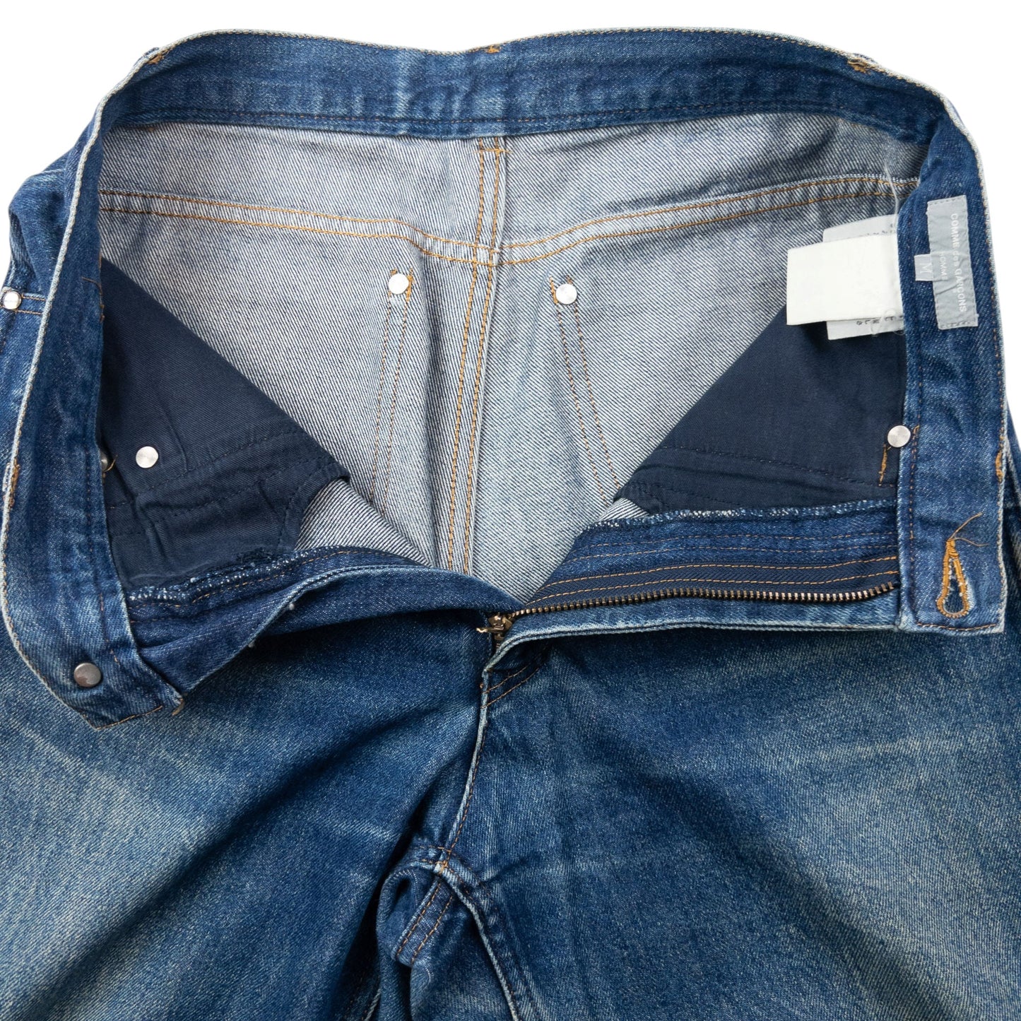 Vintage 90s Comme Des Garçons HOMME Distressed Denim Jeans Size W29 | W29, Blue