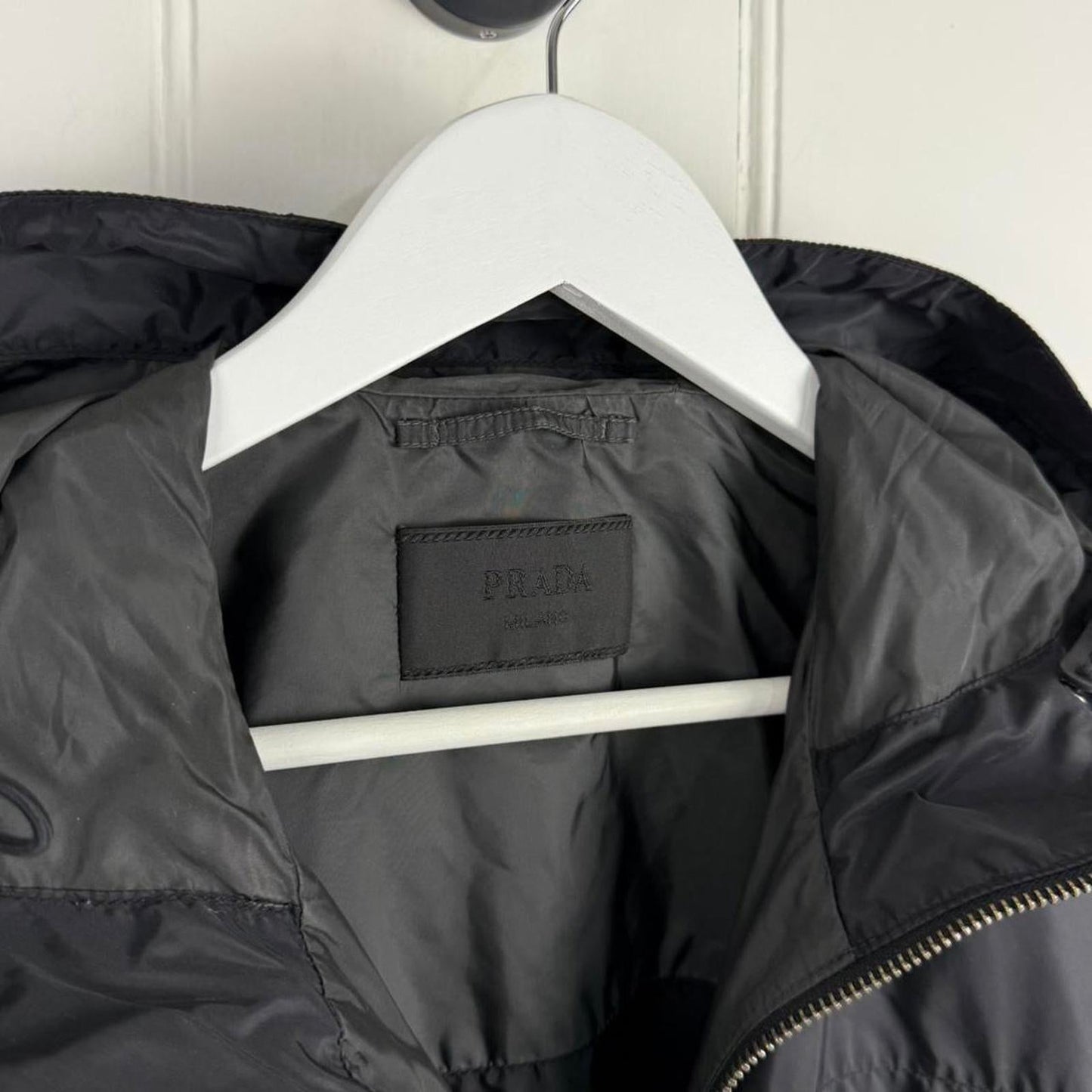Prada Milano Lightweight Hooded Jacket (L) | Large, Black
