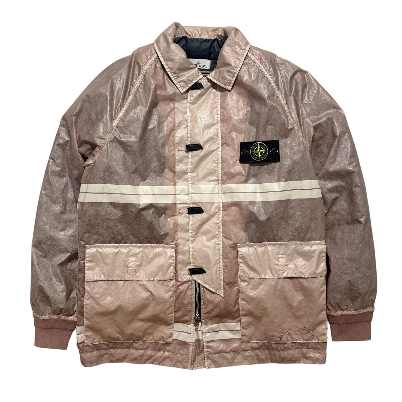 Stone Island 22/82 Microfelt Fireman Clasp Jacket | Medium, Metallic Pink