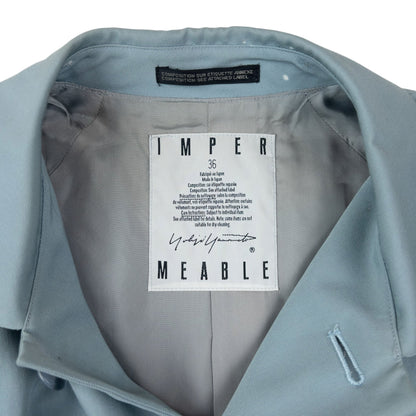 Vintage 80s Yohji Yamamoto Impermeable Belt Waist Trench Jacket Size XL | XL, Blue