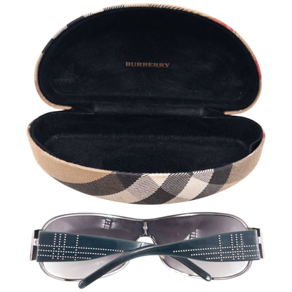 Vintage 2000s Burberry Nova Check Studded Sunglasses | O/S, Blue