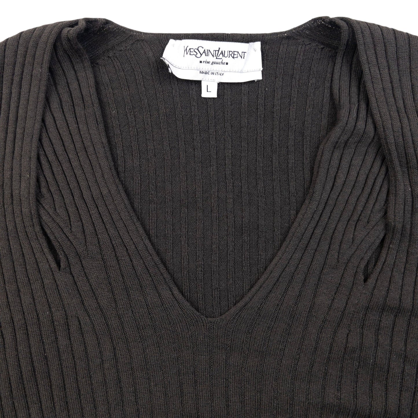 Vintage 2000s YSL Yves Saint Laurent By Tom Ford Cropped Jumper Womens Size L | Large, Brown