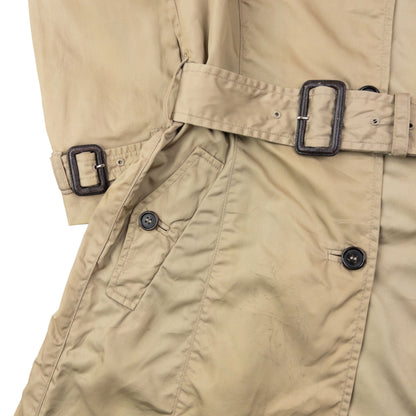 Vintage 2000s Prada Belt Waist Trench Jacket Womens Size M | Medium, Beige